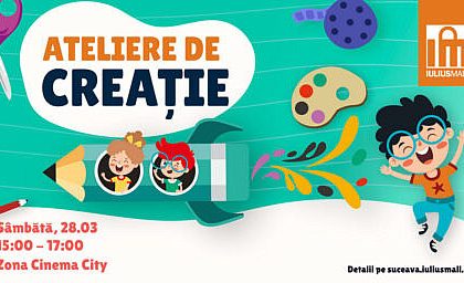 Atelierele de creatie revin la Iulius Mall Suceava un weekend plin de imaginatie si spectacol de teatru pentru copii