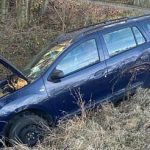 s a accidentat cu masina in sant in timp ce incerca sa o scoata din curte cu spatele