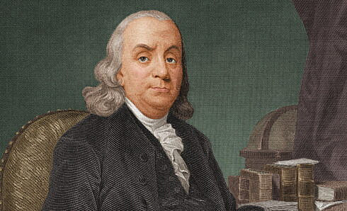 Aici zace hran pentru viermi Benjamin Franklin 1790