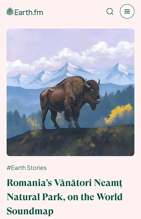 george vlad aduce parcul natural vanatori neamt pe spotify ul sunetelor naturale romania face debut pe harta mondiala earth fm