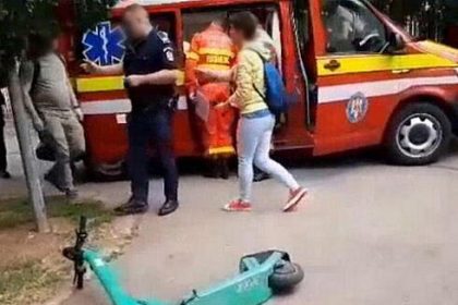 Accident grav cu scuter electric la Falticeni
