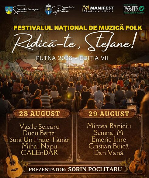 Cel mai mare festival de muzica folk din tara se deschide la Putna pe 28 si 29 august