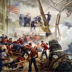 Farragut injura torpilele in Golful Mobile
