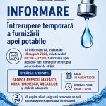 Furnizarea apei potabile va Fi suspendata temporar pe mai multe strazi din municipiul Suceava pe 18 august 2026