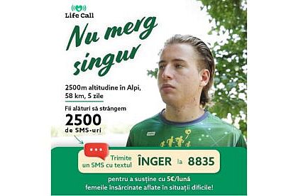 Nu merg singur un tanar roman de 20 de ani strabate Alpii pentru a sprijini femeile insarcinate aflate in dificultate