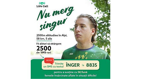 Nu merg singur un tanar roman de 20 de ani strabate Alpii pentru a sprijini femeile insarcinate aflate in dificultate