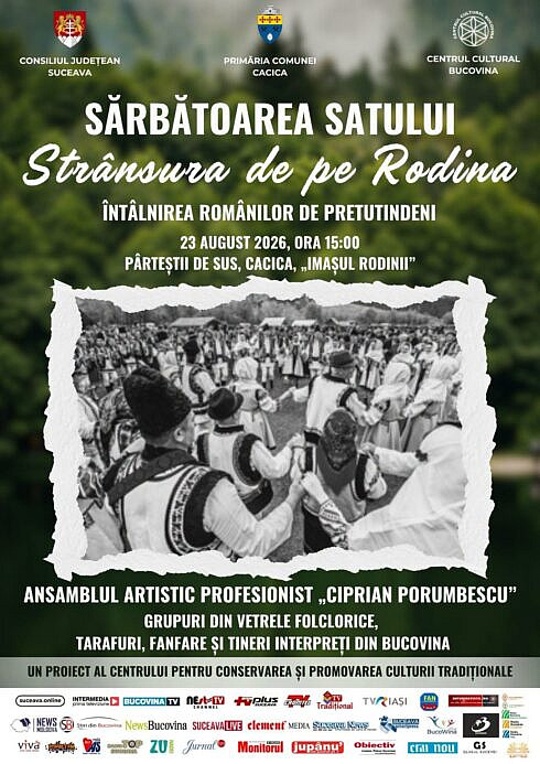 Sarbatorea satului Strangerea de pe Rodina duminica 23 august la Partestii de Sus