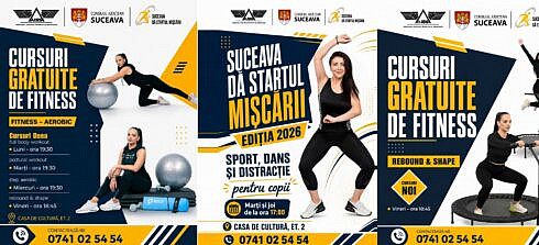 Suceava da Startul Miscarii Ediia 2026 cursuri gratuite de sport si fitness pentru locuitorii Sucevei in luna august