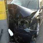 Trei masini implicate intr un accident rutier la Bilca una dintre ele ricosand intr un stalp de electricitate