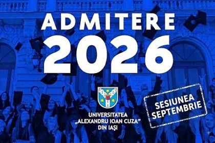 UAIC organizeaza o noua sesiune de admitere intre 1 si 3 septembrie 2026