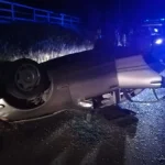 Un turist din judetul Botosani s a rasturnat cu masina pe DN18 la Ciocanesti dupa ce a adorit la volan