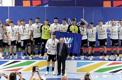 Universitatea Stefan cel Mare din Suceava castigatoare a Campionatului European Universitar de Handbal Masculin pentru a cincea oara FOTO
