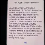 Alertă aeriană în Suceava: posibilă incursiune cu drone de dimineață
