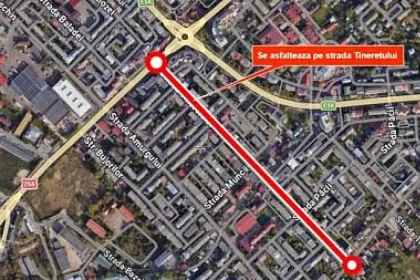 Asfaltare pe Tineretului în Burdujeni, începe noaptea. Mutați mașinile