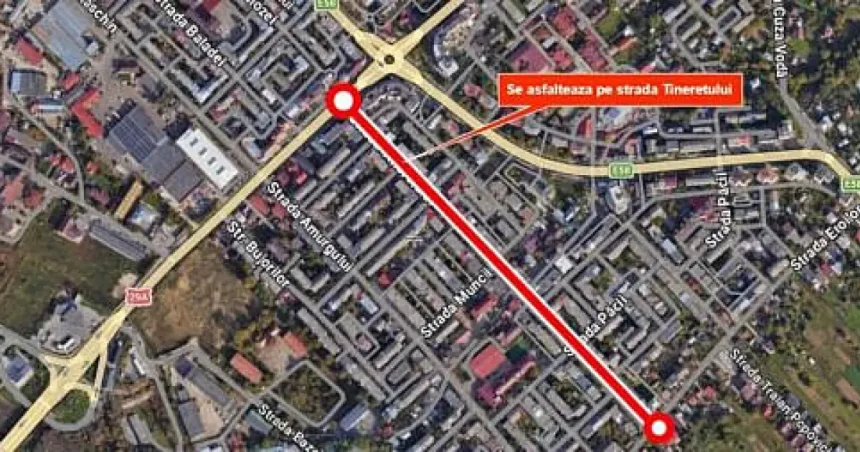 Asfaltare pe Tineretului în Burdujeni, începe noaptea. Mutați mașinile