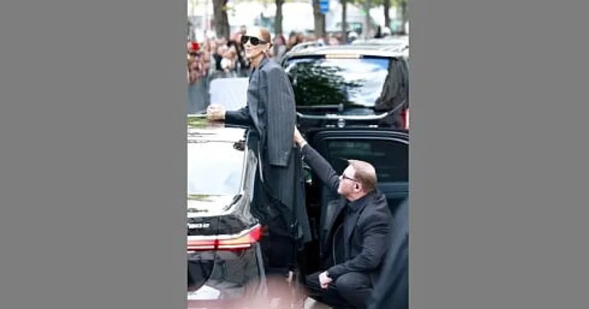 Céline Dion, sprijinită de bodyguard pentru a-și menține echilibrul