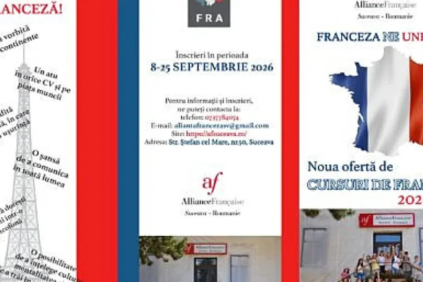 Cursuri de franceză la Alianța Franceză Suceava: înscrieri deschise pentru toți