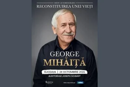 George Mihăiță aduce la Suceava spectacolul Reconstituirea unei vieți, pe 24 octombrie