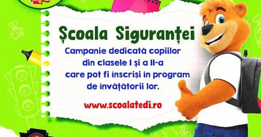 Școala siguranței Tedi se extinde: lecții de siguranță și în clasa a II-a