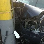 Șoferiță de 32 de ani, beată, s-a izbit frontal cu Audi într-un stâlp de electricitate