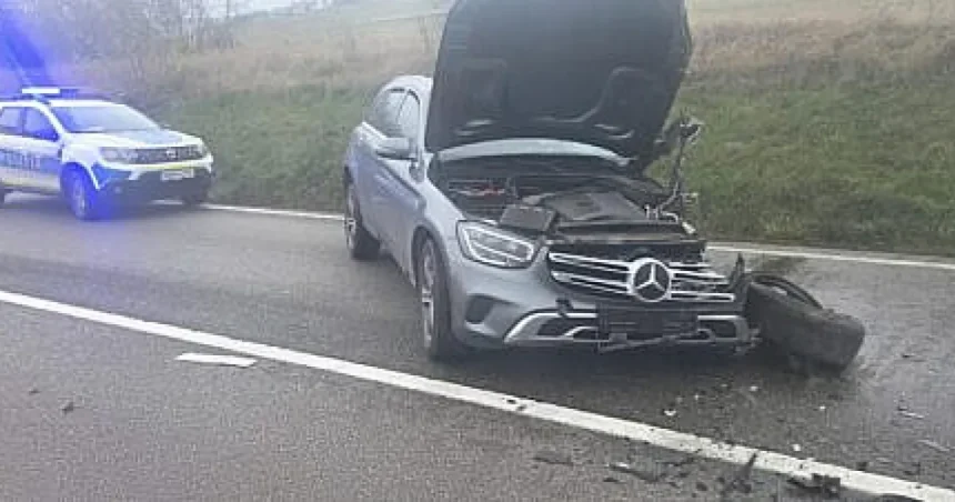 Accident pe E85 la Bunești, provocat de o șoferiță de 28 de ani