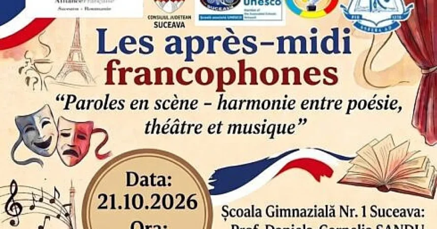Alianța Franceză Suceava găzduiește miercuri „Paroles en scène”