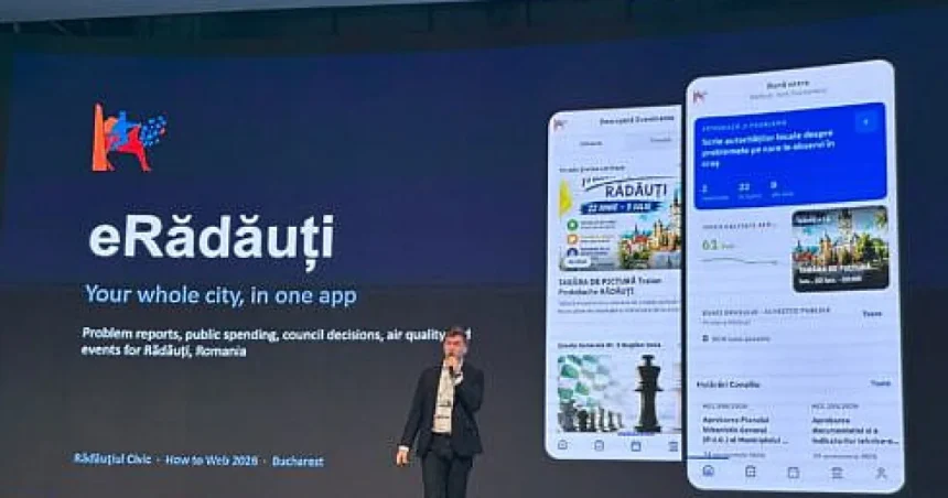 Aplicații civic tech din Rădăuți, prezentate la How to Web 2026