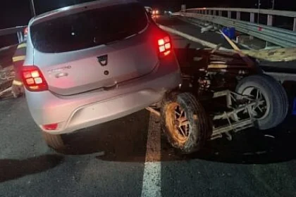 Bărbat rănit într-un accident grav între o mașină și o căruță în Fântâna Mare