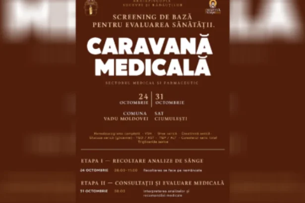 Caravană medicală nouă la Ciumulești, comuna Vadu Moldovei