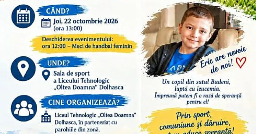 Colectivul didactic al Liceului Tehnologic „Oltea Doamna” Dolhasca, alături de micuțul Edy