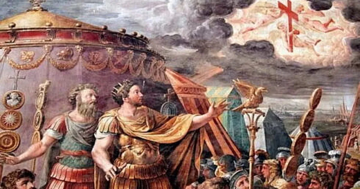 Crucea în flăcări care l-a inspirat pe Constantin la Podul Milvian