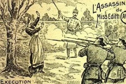 Edith Cavell este executată de un pluton german (1915)