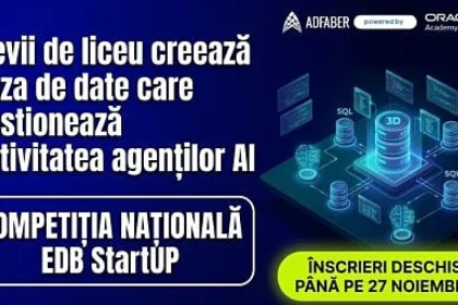 Ediția a VII-a EDB StartUP provoacă liceenii din România să modeleze baze de date