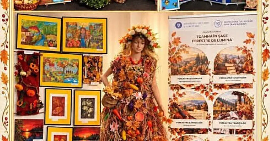 Expoziție colorată dedicată toamnei la Inspectoratul Școlar Județean Suceava