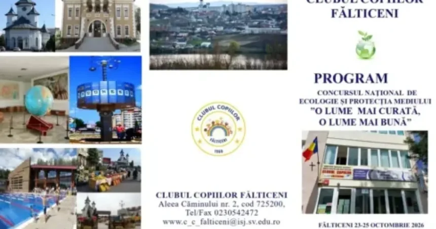 Fălticeniul găzduiește Concursul Național de Ecologie și Protecția Mediului