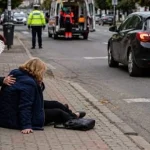 Femeie accidentată pe trotuar în Vatra Dornei