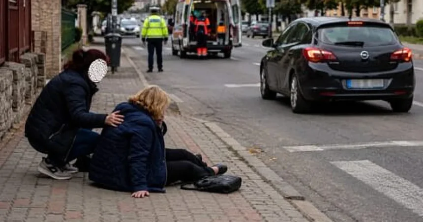 Femeie accidentată pe trotuar în Vatra Dornei