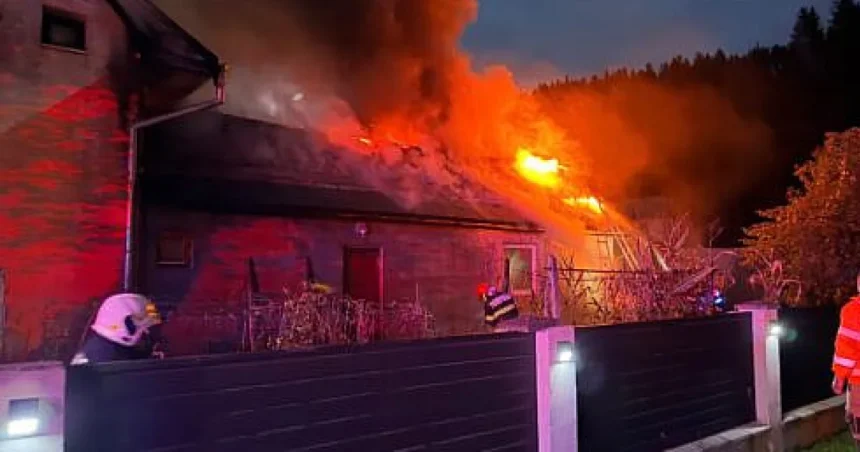 Incendiu devastator la o casă din Frumosu