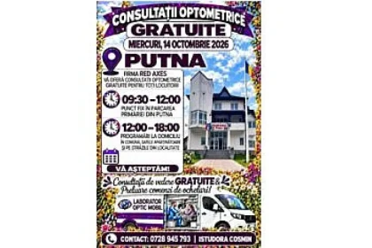 La Putna se oferă consultații optometrice gratuite
