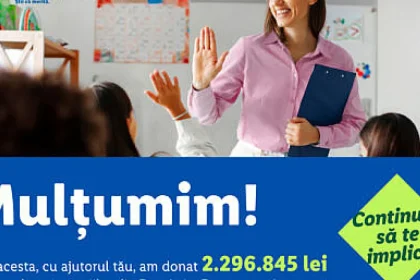 Lidl România donează 2,3 milioane lei pentru educația copiilor vulnerabili