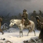 Napoleon se retrage din Rusia în anul 1812
