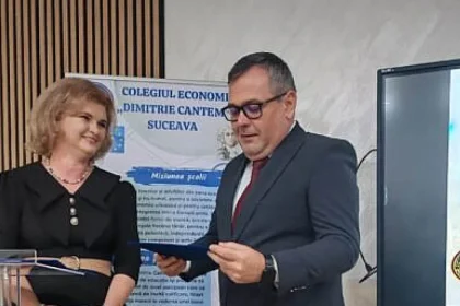 Nicolae Robu, la 60 de ani ai Colegiului Economic din Suceava