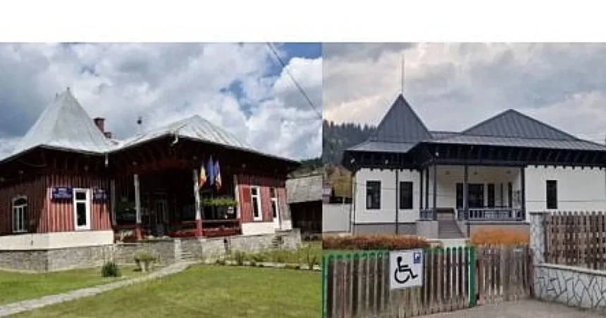 Primăria din Broșteni, transformată complet de renovare (foto)
