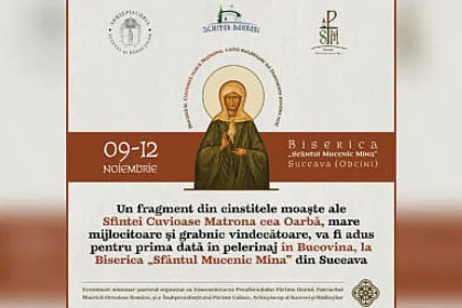 Sfânta Matrona cea Oarbă, prima dată în pelerinaj în Bucovina