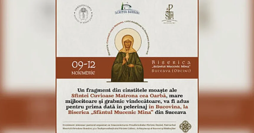 Sfânta Matrona cea Oarbă, prima dată în pelerinaj în Bucovina